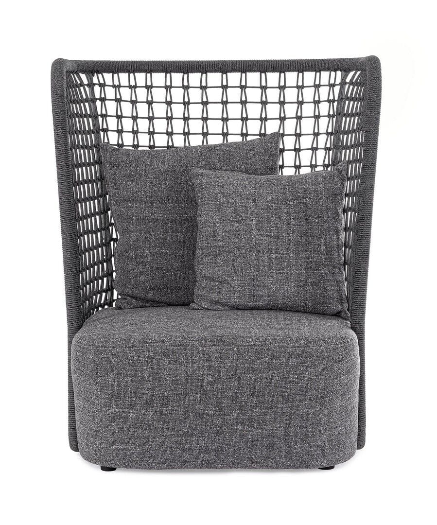 Веревочное и тканевое садовое кресло с высокой спинкой BIZZOTTO Kollar ARCH-00043118 - Вид №15