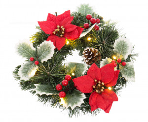 DZ-110-489 декор - венок НГ с LED TO4ROOMS