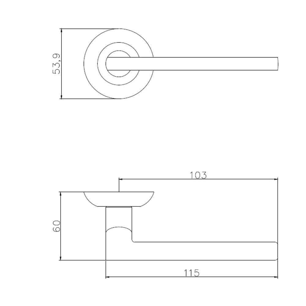 Дверные ручки EDSON EDS-203H-R1 бронза для межкомнатных дверей 85167570 STLM-0059313 - Вид №4