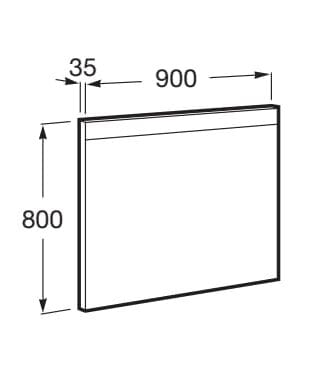 Прямоугольное зеркало со встроенным настенным освещением Roca Призма ARCH-00056282 - Вид №6