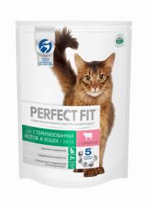 ПР0041506 Корм для кошек для стерилизованных, говядина сух. 650г Perfect Fit
