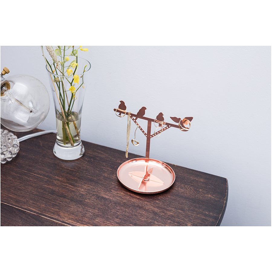 JK07-CO Держатель для украшений bird медь Kikkerland  - Вид №4