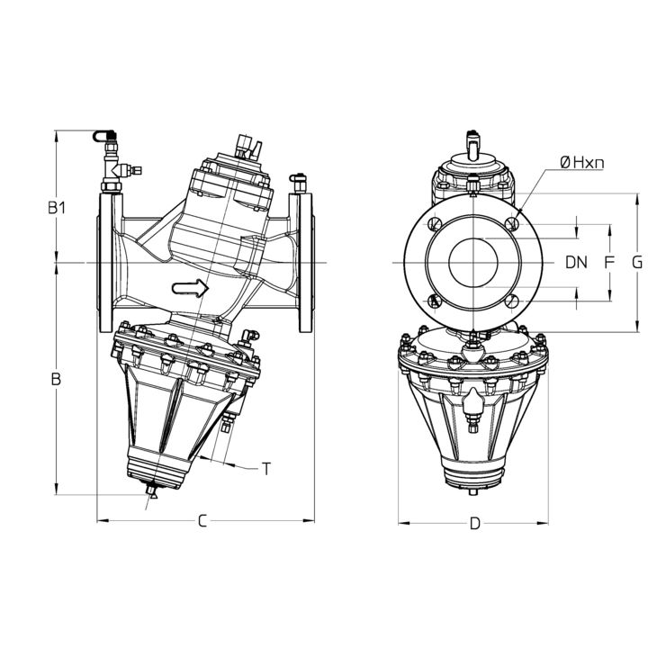 CIMBERIO CIM 3767B Клапан балансировочный автоматический фланцевый CIM 3767B  - Вид №1