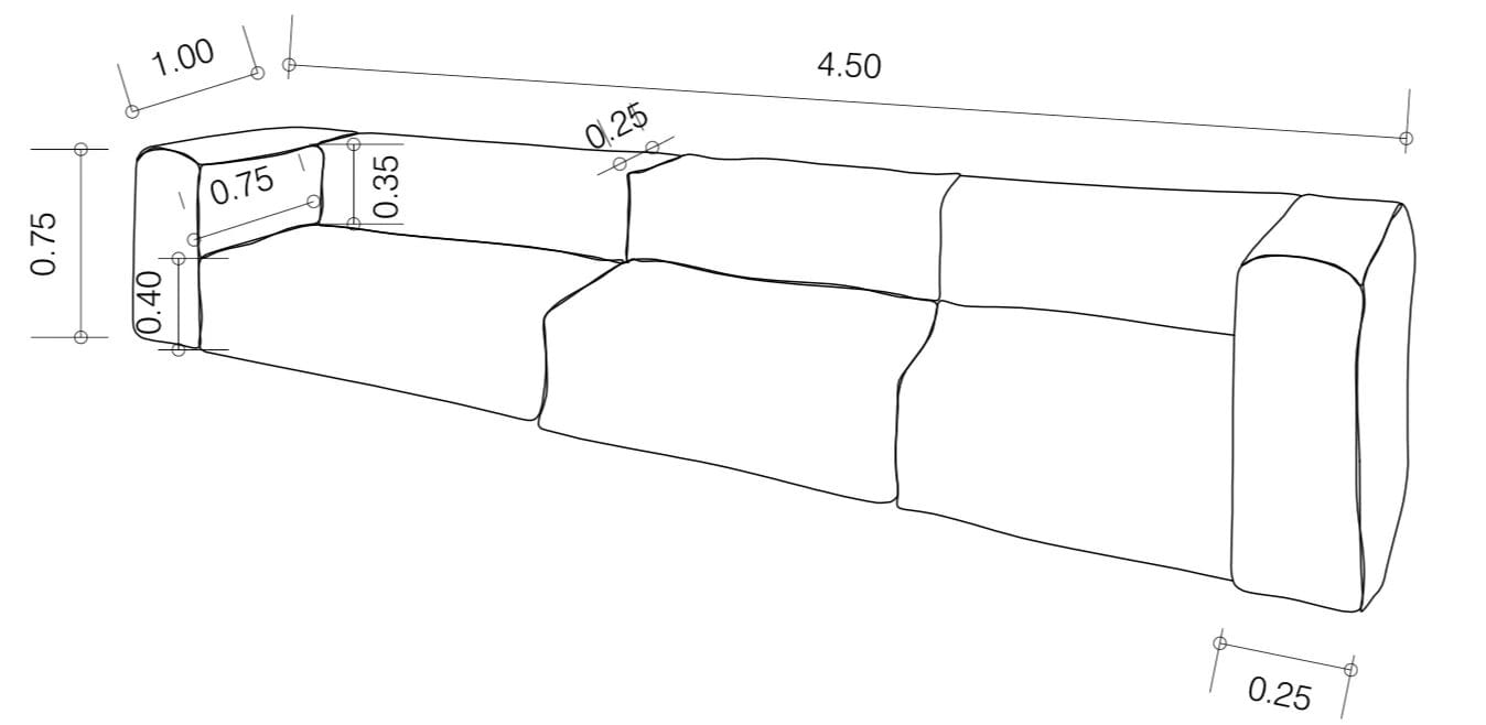 5-местный съемный льняной диван MX HOME CI-L6P / CI-R6P ARCH-00024176 - Вид №9