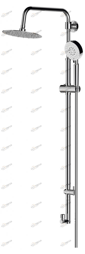 Душевая колонна без смесителя с верхним и ручным душем BelBagno ROSO BB-COLD-U-CRM 