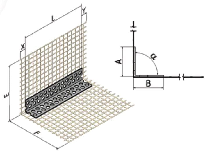 Профиль защитного выступа из ПВХ ELLE ESSE Paraspigolo angolare con rete ARCH-00145595 - Вид №2
