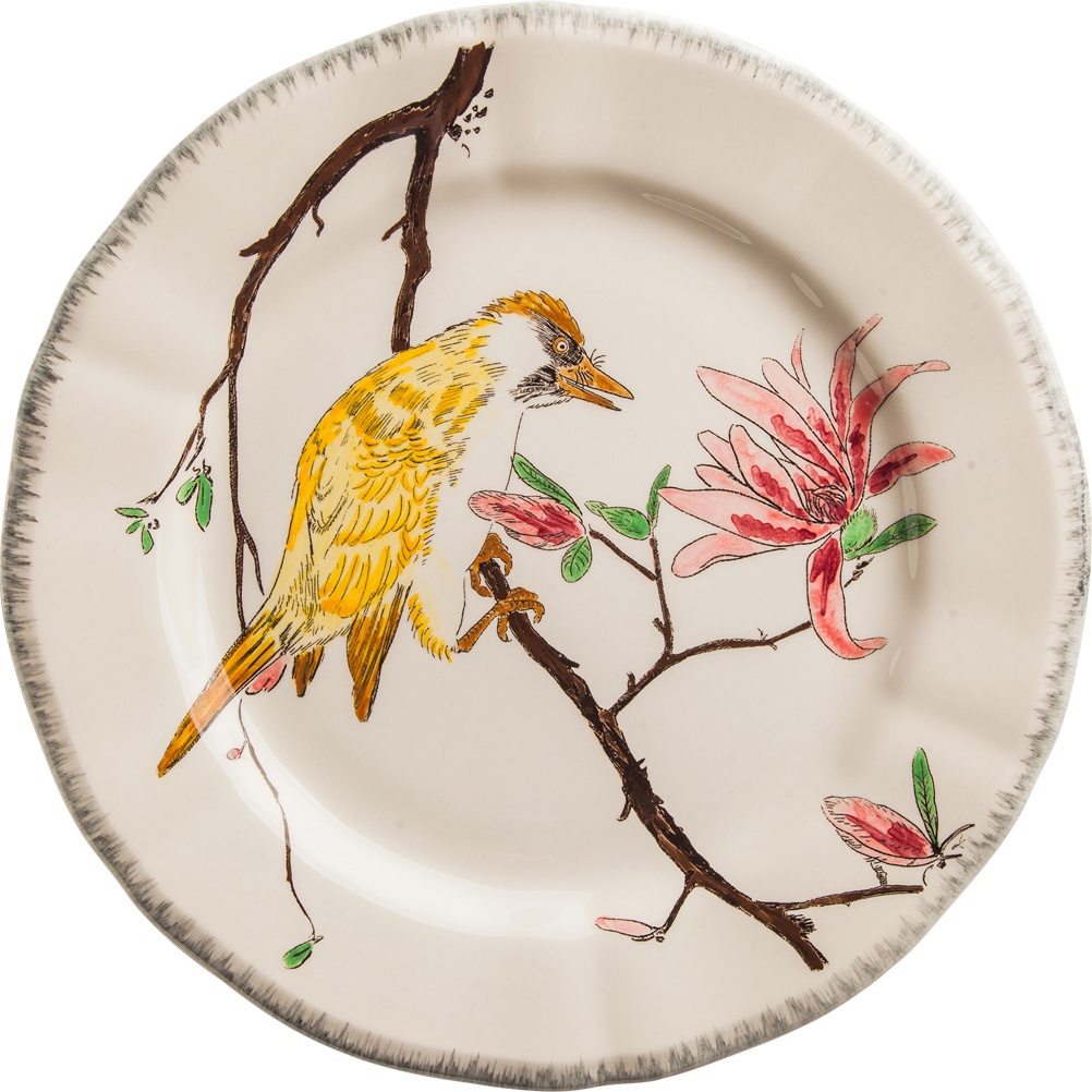 10600286 Gien Тарелка обеденная Gien Дятел 26,5см, фаянс Фаянс 