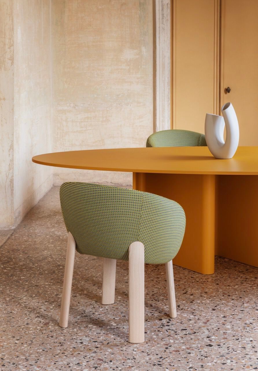 Тканевый мягкий стул с деревянной основой Miniforms Nebula ARCH-00038272 - Вид №1