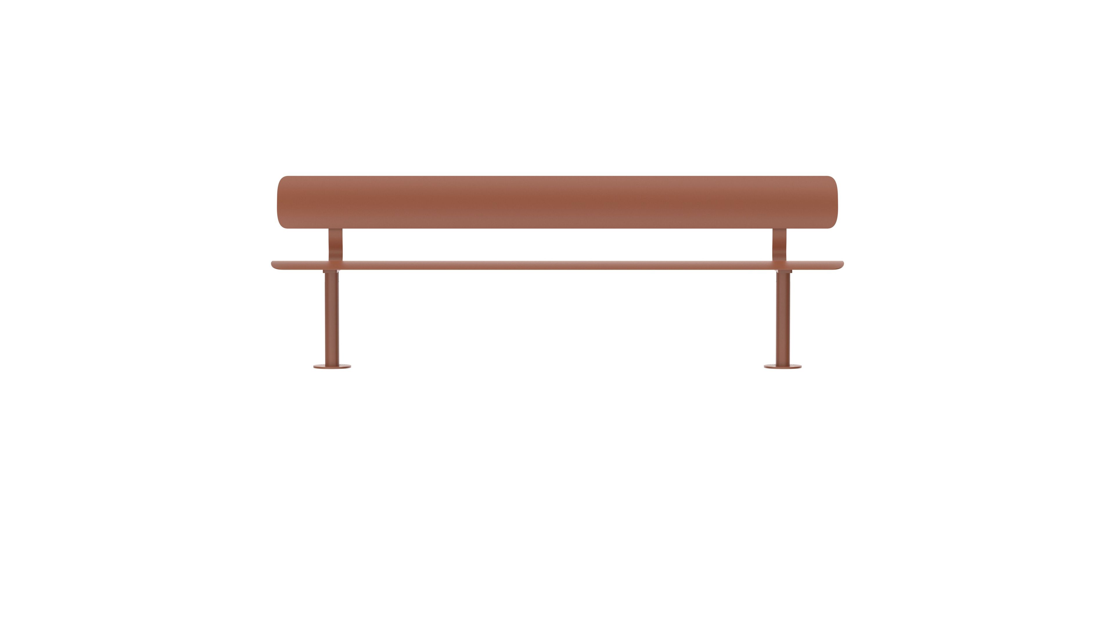 Стальная скамья с порошковым покрытием со спинкой FUNCTIONALS BEN ARCH-00041367 - Вид №102