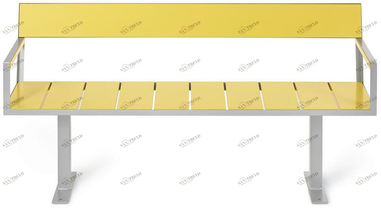 Nola Industrier Скамья из стали со спинкой Sidewalk sun-id-1344752