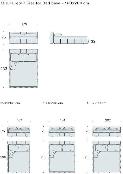Saba Italia Кровать для хранения, обитая тканью Pixel sun-id-1423219 - Вид №4