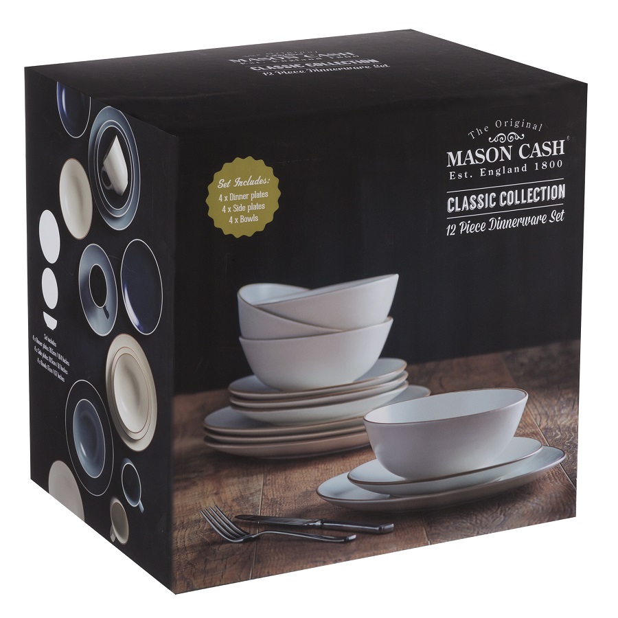 Посуда обеденная кремовая 12 предметов Classic MASON CASH ДИЗАЙНЕРСКИЕ 00-3870464 Бежевый  - Вид №9