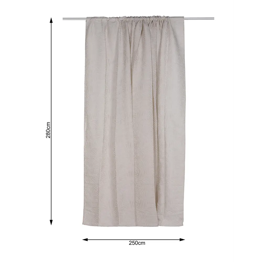 Тюль на ленте Inspire Paco 250x280 см цвет бежевый STLM-2008416 - Вид №1