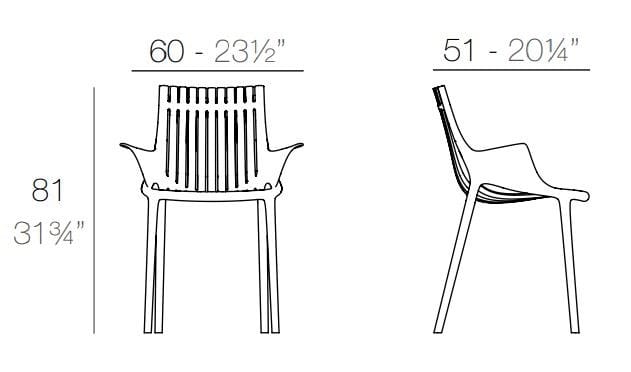 Садовый стул с подлокотниками Vondom Ибица ARCH-00034840 - Вид №13