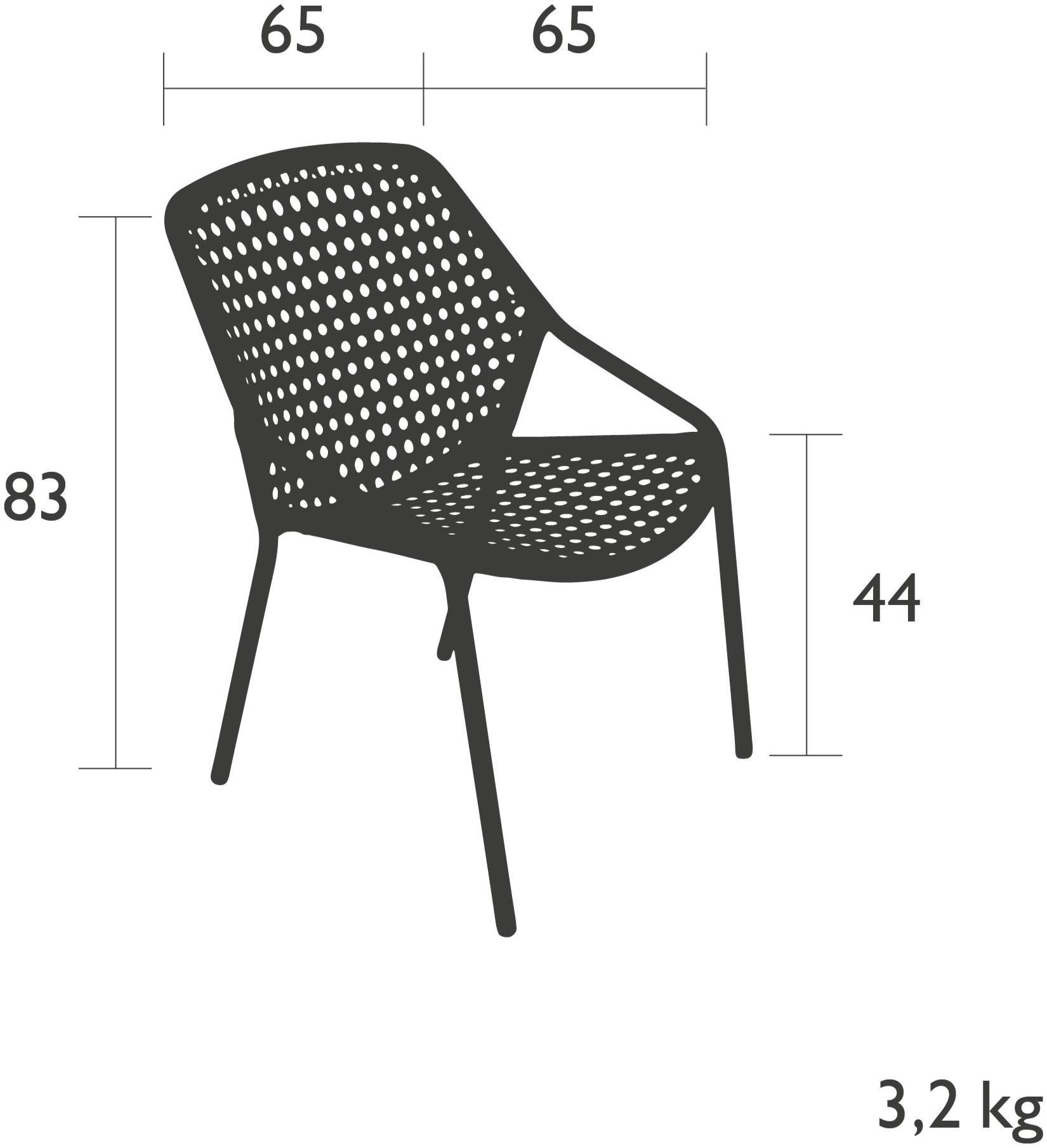 Fermob Штабелируемое садовое кресло из полиэтиленового волокна Croisette 1804 - Вид №3