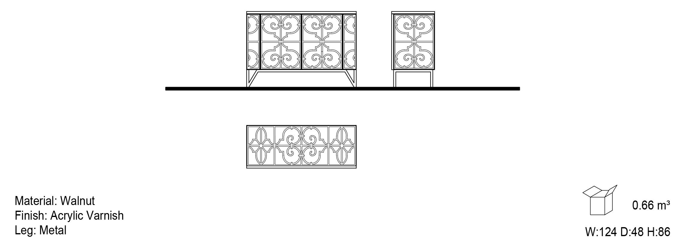 Деревянный шкаф с распашными дверцами Mobi ARCH-00040687 - Вид №3