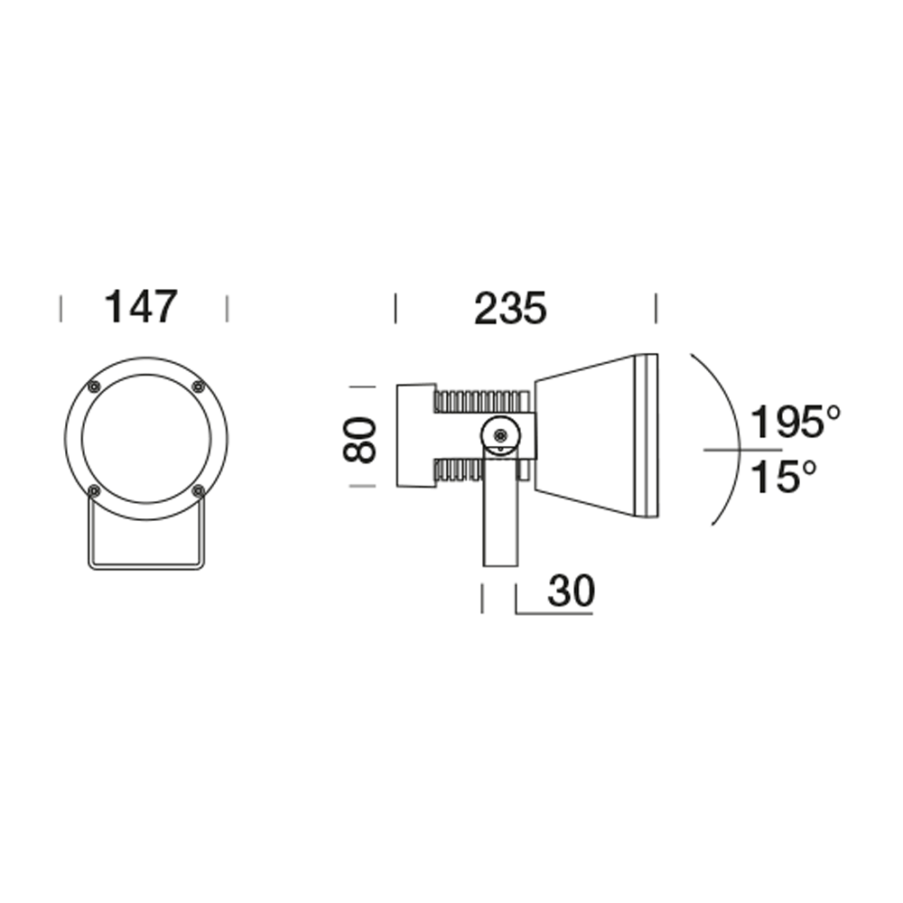 8423313 Проектор Platek MINI SPRING Proiettore  MINI SPRING Floodlight - 9 LED 3000K 28°  - Вид №6