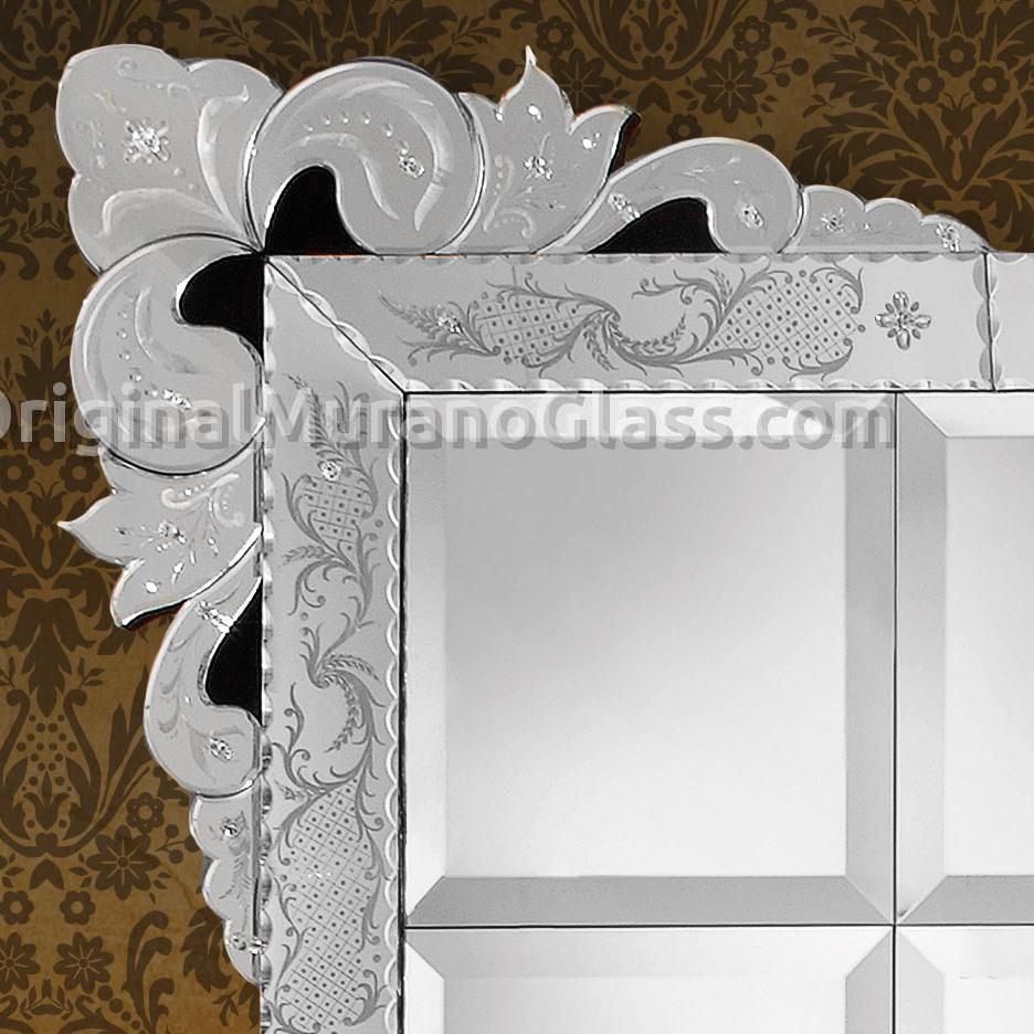 713 ORIGINALMURANOGLASS Венецианское зеркало Tegalliano - муранское стекло OMG  см  - Вид №1