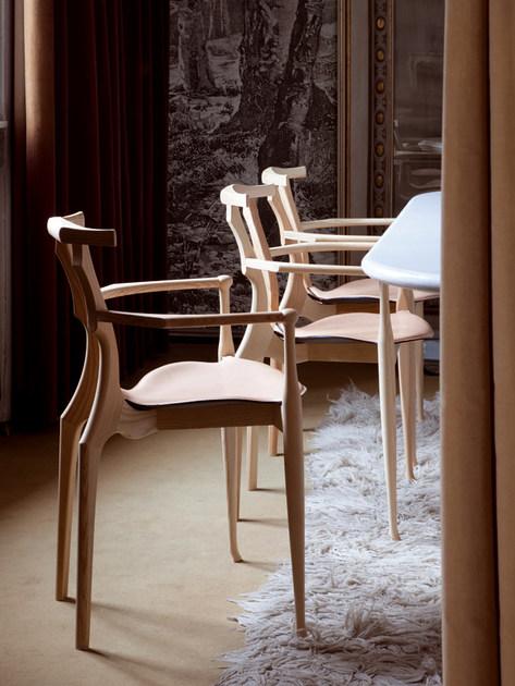 BD Barcelona Design Штабелируемый деревянный стул с подлокотниками Gaulino sun-id-1400098 - Вид №21