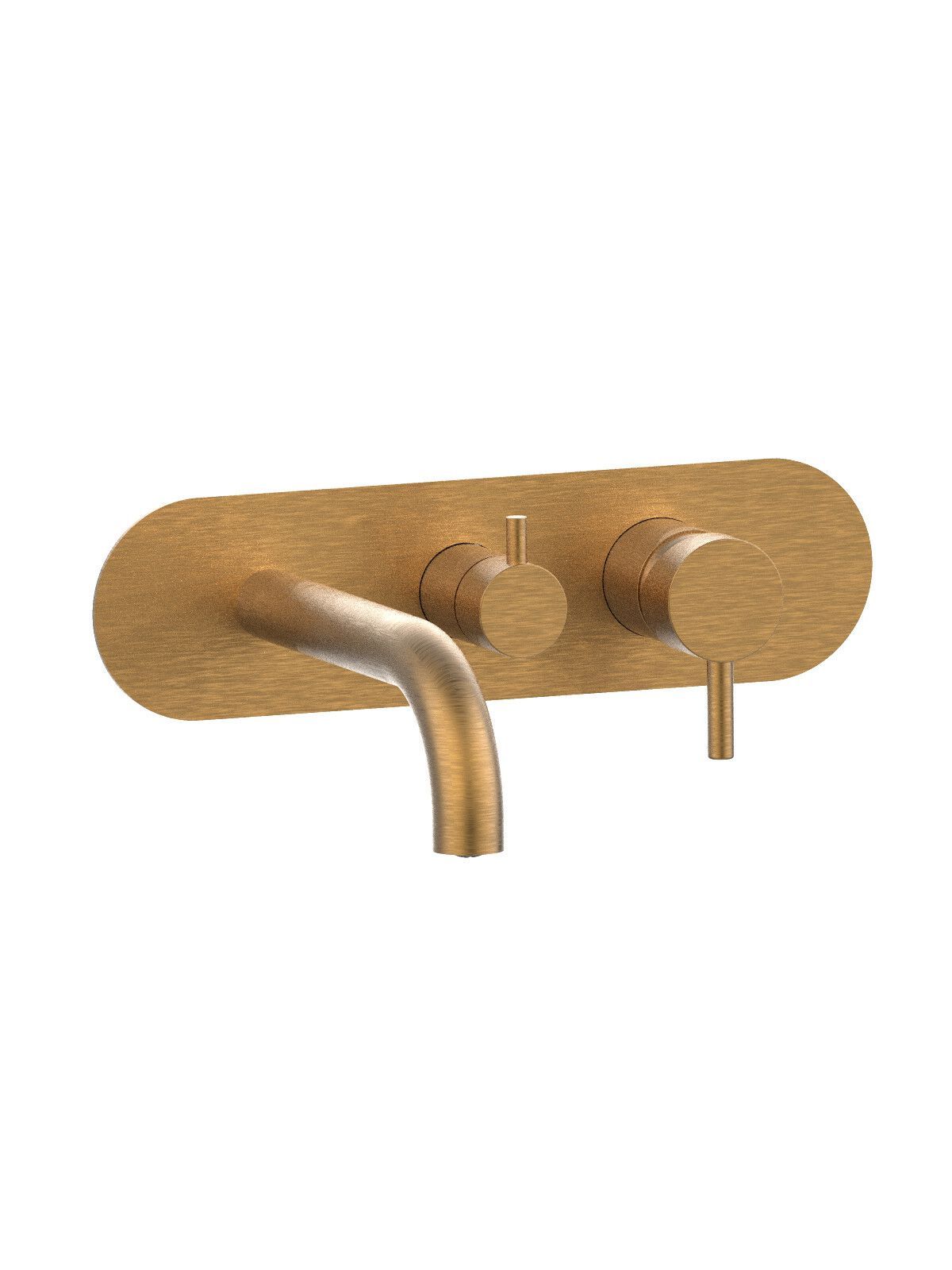 Настенный смеситель для ванны с 3 отверстиями с пластиной Rubinetterie Frattini отдельная эстетика ARCH-00025332 - Вид №25