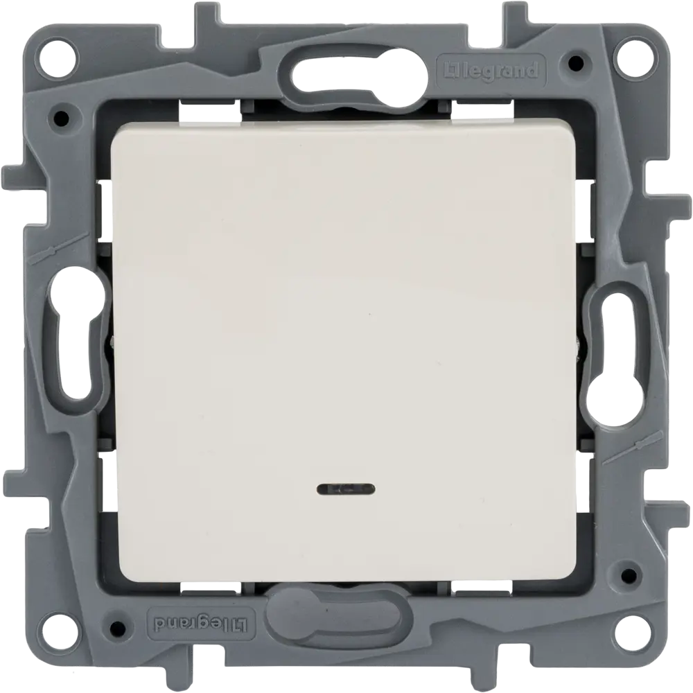 Legrand Etika — выключатель одноклавишный с подсветкой, цвет слоновая кость 82153475