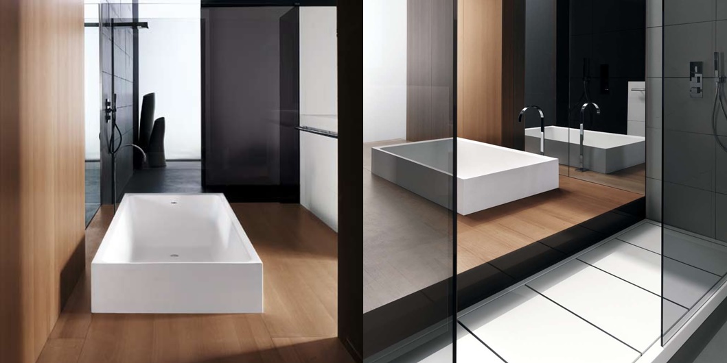 Комбинация ванной комнаты KU 58 в отделке Real 110 Corian / 86 Noce MILLDUE KUBIK KUBIK58 - Вид №2