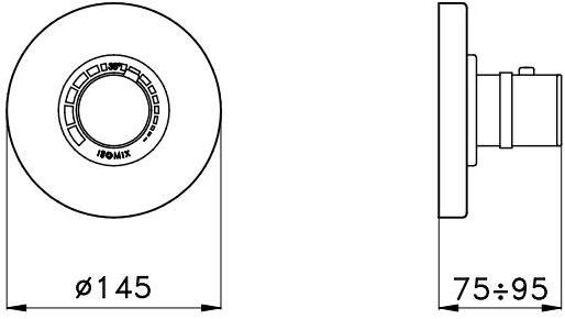 RUBINETTERIE STELLA Термостатический смеситель для душа Bamboo sun-id-1424135 - Вид №2