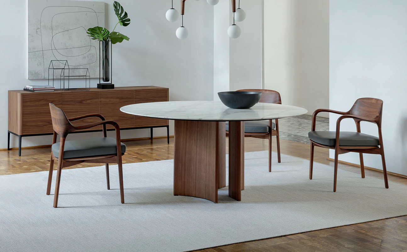 Стол  PORADA ALAN TONDO 3 gambe M Twenty