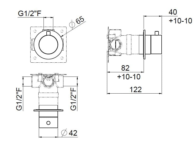 3-ходовой переключатель из нержавеющей стали CARIMALI Navis ARCH-00129928 - Вид №3