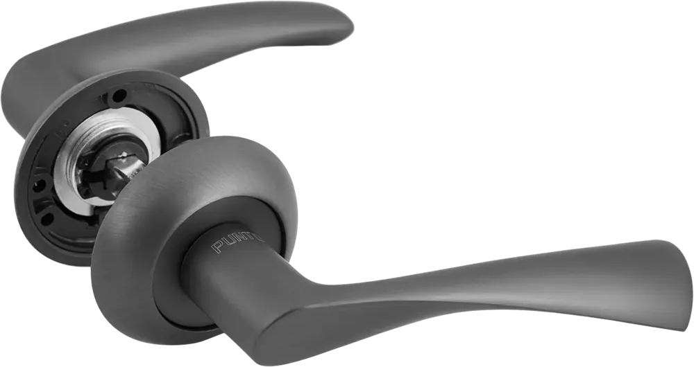 Дверные ручки PUNTO Crona графит для межкомнатных и входных дверей 85203507