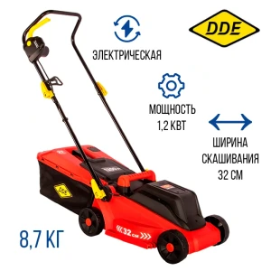 90451247 Газонокосилка электрическая DDE LME 3212 1200 Вт 32 см STLM-0966506
