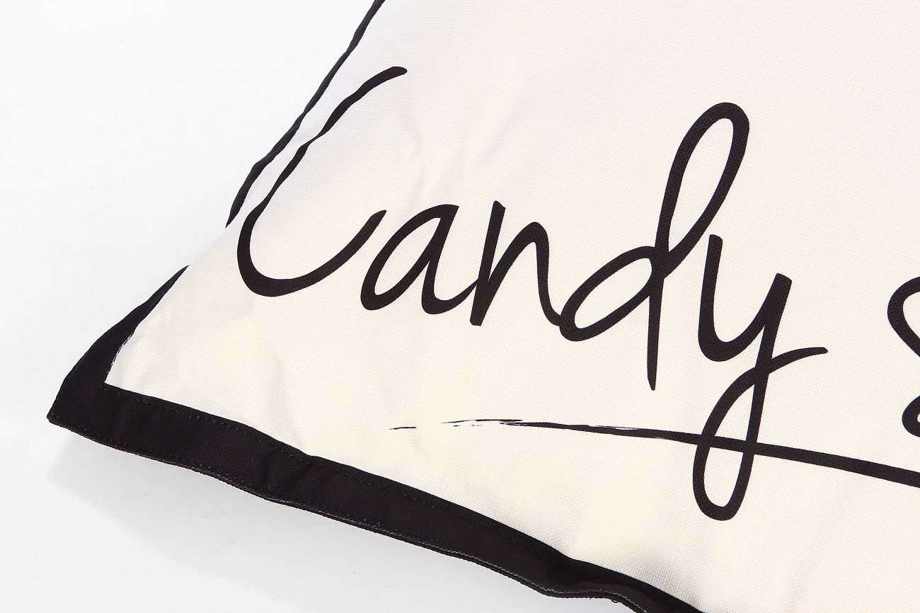 Пуфик-подушка мягкий разноцветный 100х80 см Candy Store LAZY LIFE PARIS ДИЗАЙНЕРСКИЕ 051186 Белый;розовый;черный;разноцветный  - Вид №4