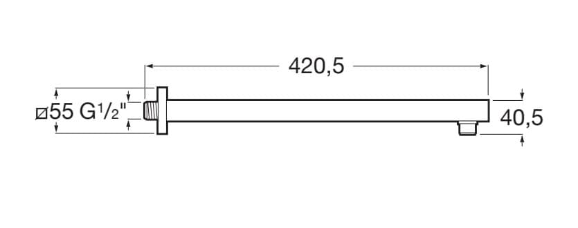 Металлический настенный душ Roca Raindream ARCH-00131189 - Вид №1