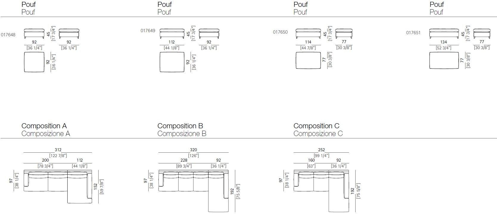 Arketipo 2-местный тканевый диван Malta sun-id-1462444 - Вид №4