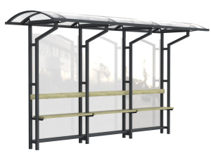 Поликарбонатный навес для автобусной остановки