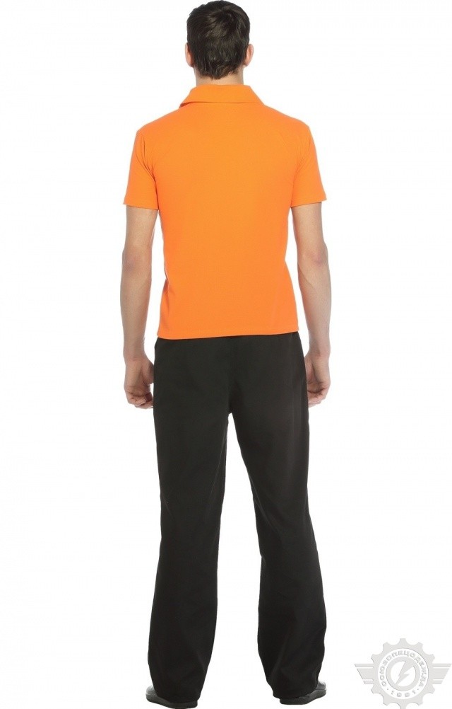 66386 Тенниска-поло оранжевая  Одежда для салонов красоты  размер M (48) Спецодежда  - Вид №8