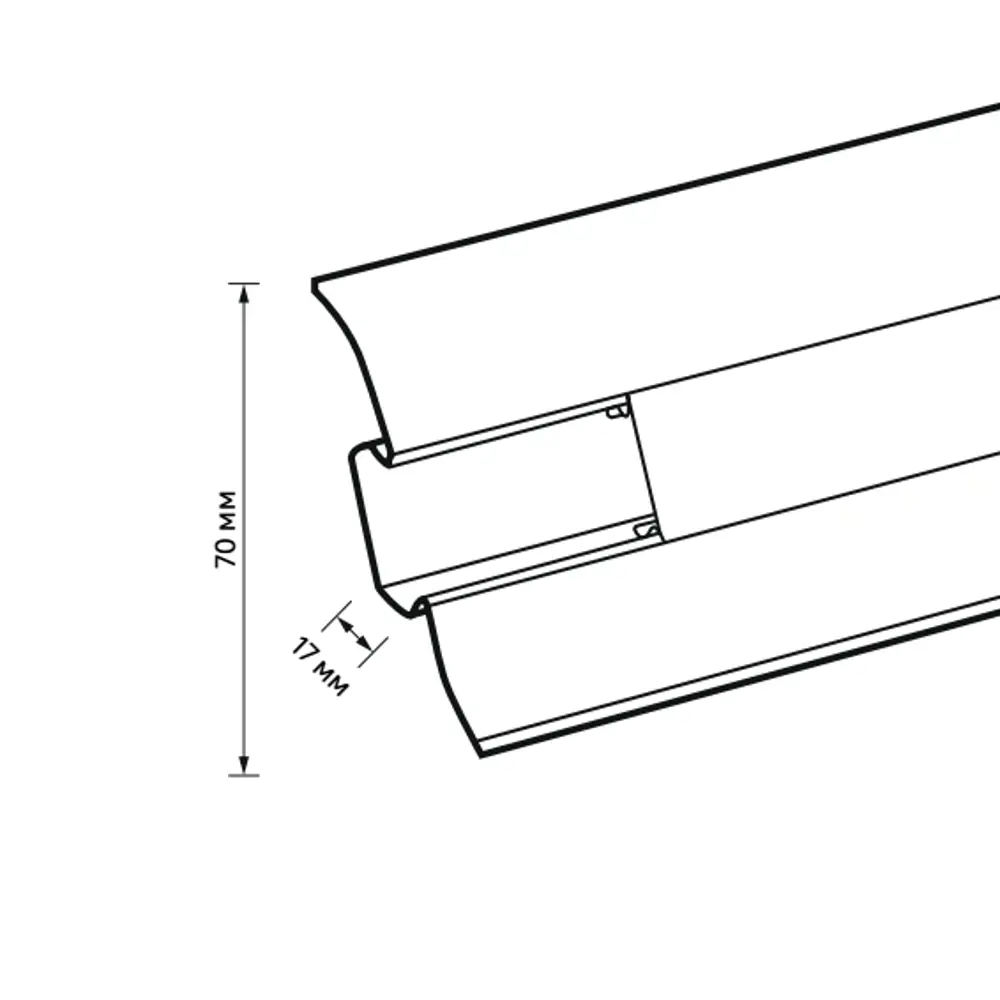 Плинтус напольный ARTENS ПВХ Соната с кабель-каналом 5.5 см 83410228 STLM-0041060 - Вид №7