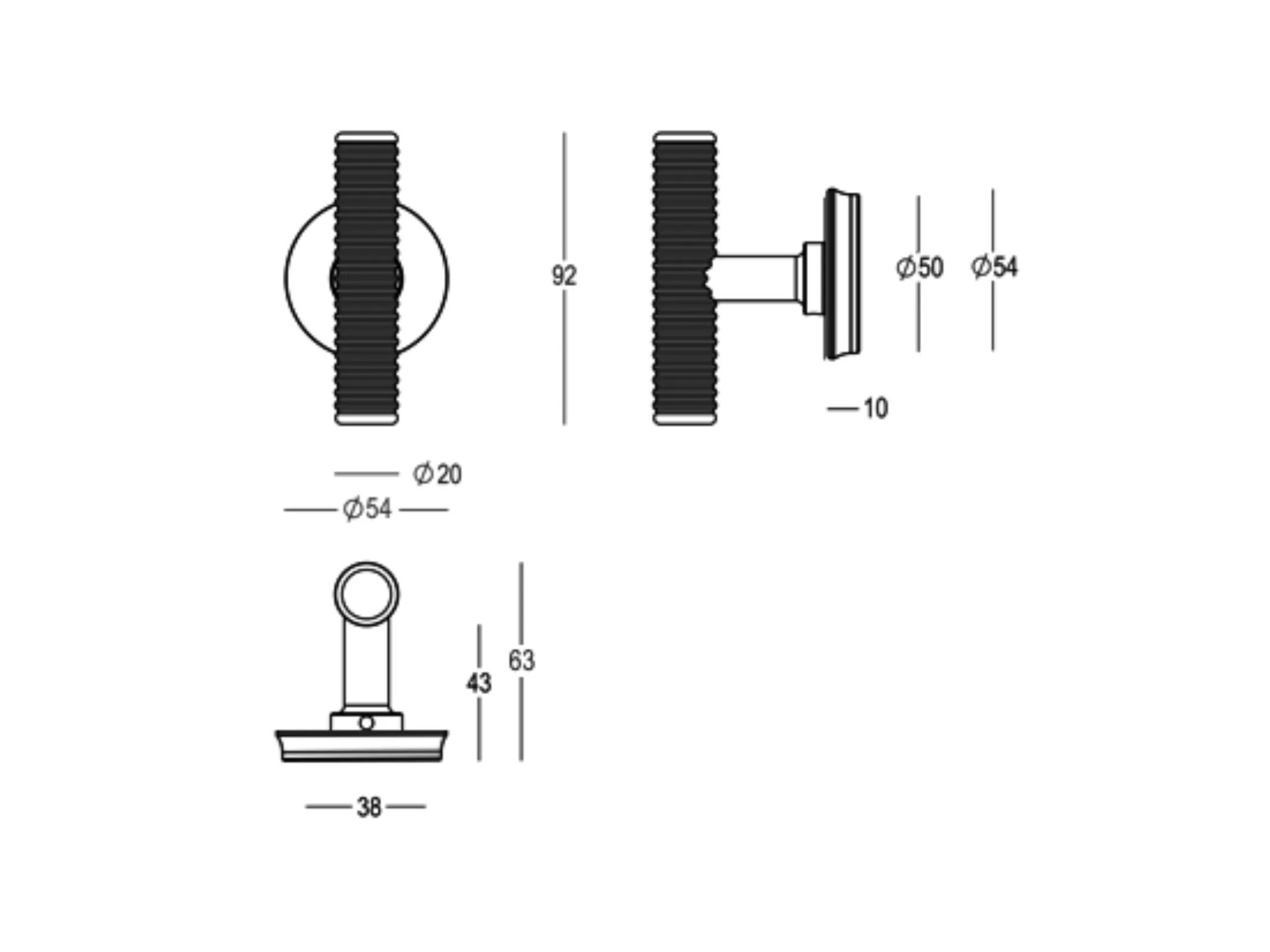 Латунная ручка Quincalux London ARCH-00015211
