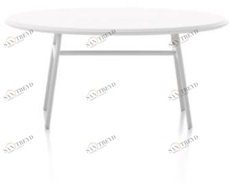 Viccarbe Круглый журнальный столик из металла Aleta Almebd80