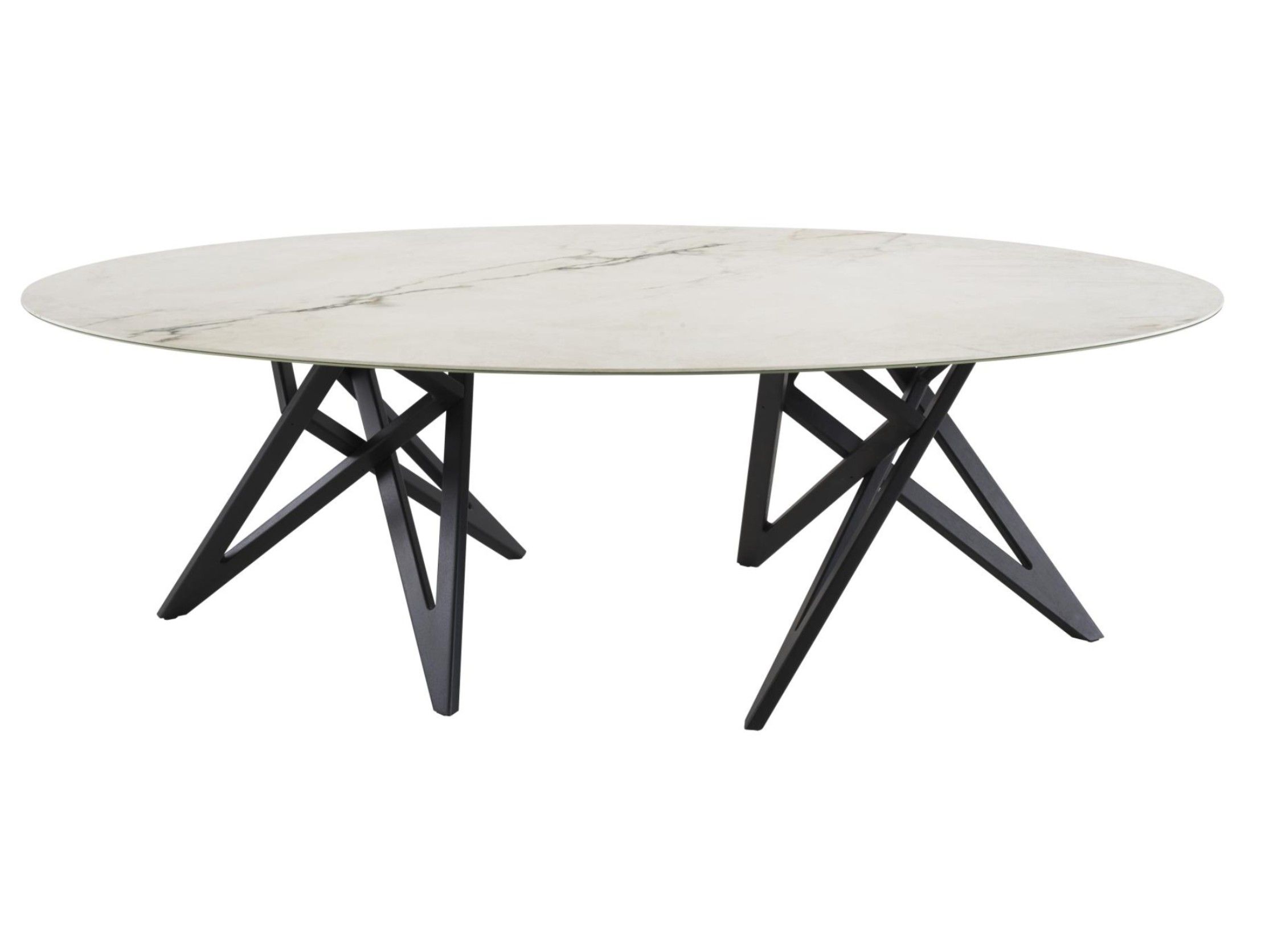 Овальный стол с столешницей из керамогранита с эффектом мрамора Ligne Roset ENNÉA ARCH-00147017 - Вид №2