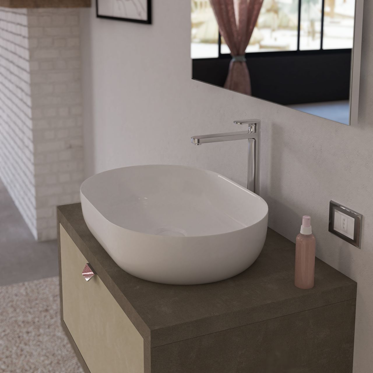 Керамическая овальная столешница Ercos MUSA ARCH-00094537 - Вид №2