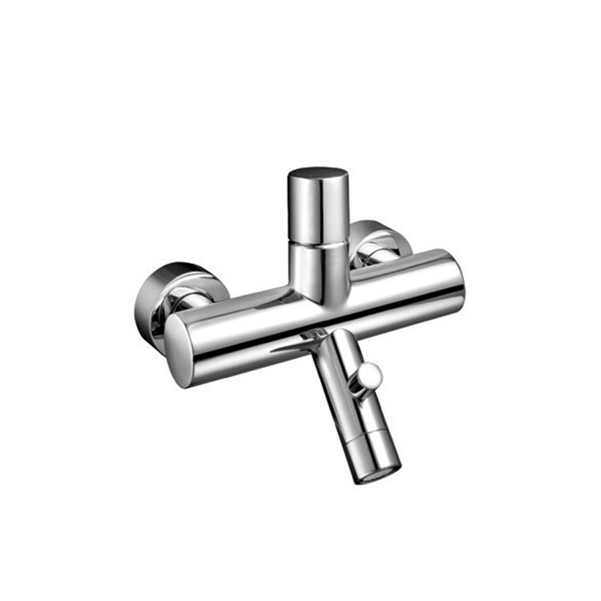 1618  Смеситель из стены для ваннывылет 14 см ручка автоматический переключатель на 2 потока без душевого набора Fantini Rubinetti NOSTROMO