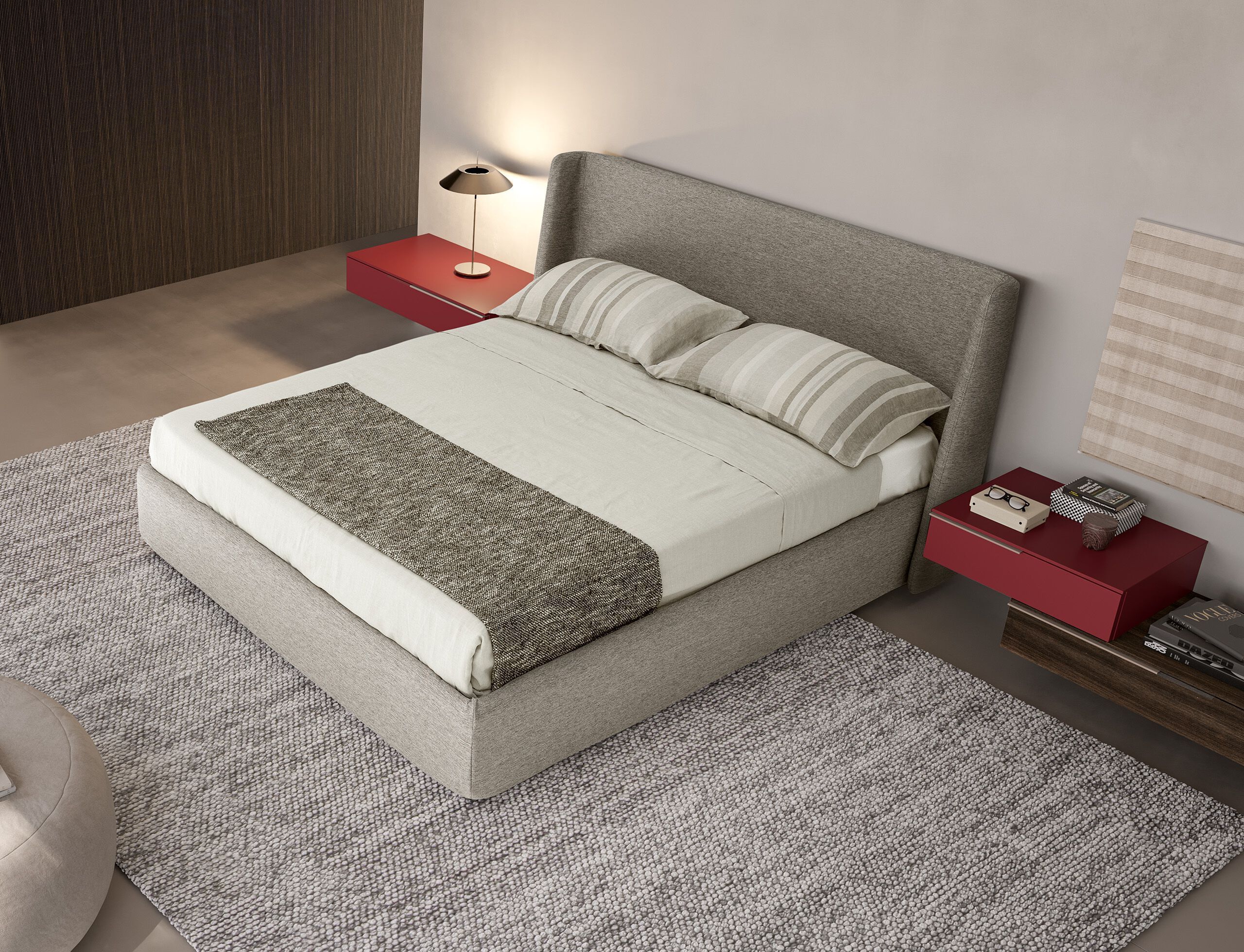 Двуспальная кровать из ткани Adok WAVE ARCH-00077732 - Вид №4