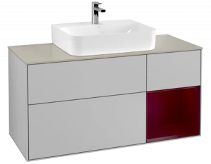 Villeroy&Boch Тумба под раковину Прямоугольная версия F173HBGJ Finion Light Grey Matt Lacquer