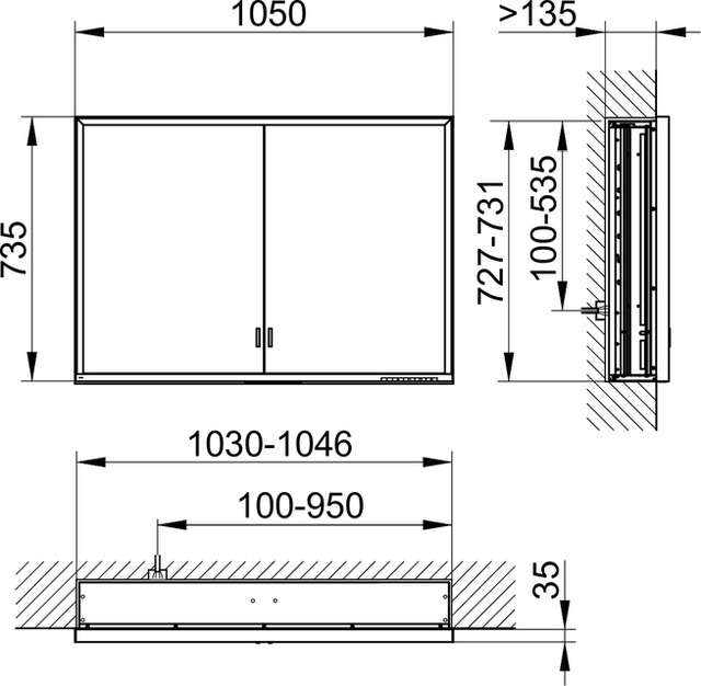 14318172301 Зеркальный шкаф KEUCO Royal Lumos - Вид №2