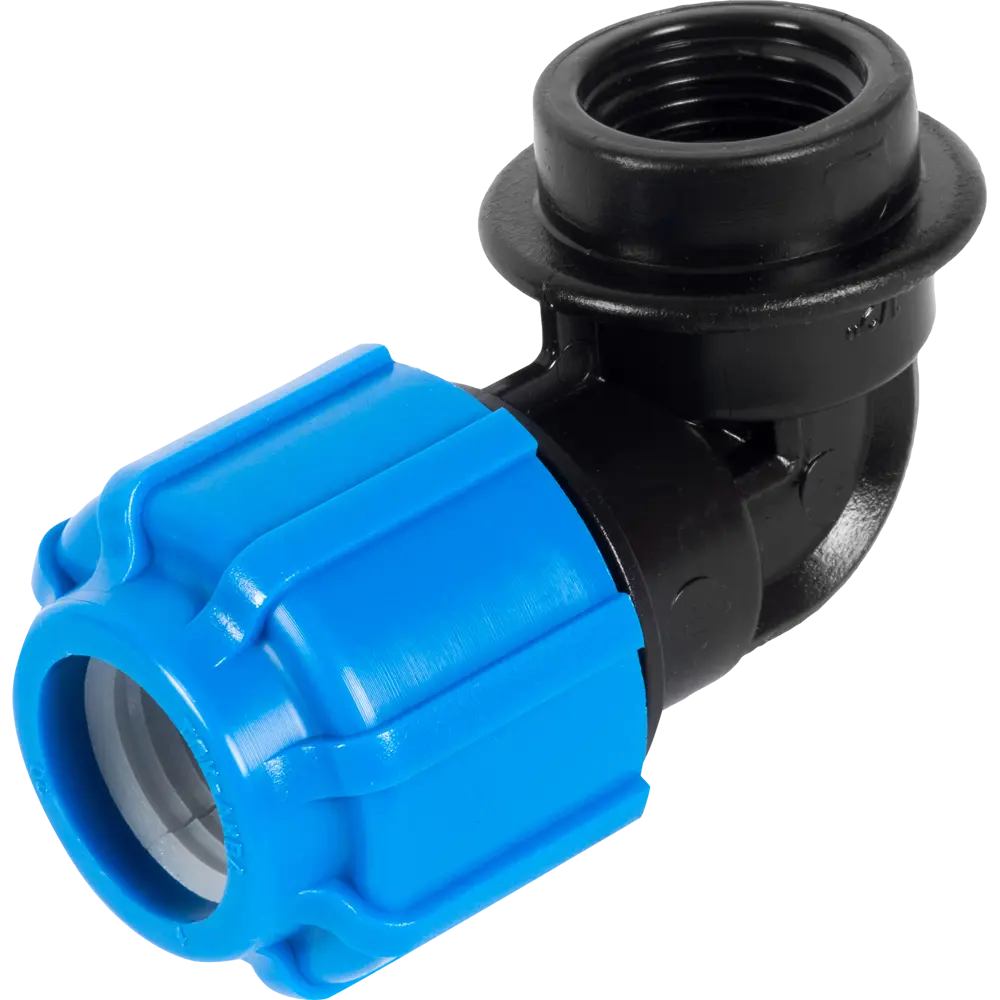 ПОЛИТЭК Отвод 90° для полиэтиленовых труб с внутренней резьбой 1/2"x20 мм 13503731 STLM-0003243