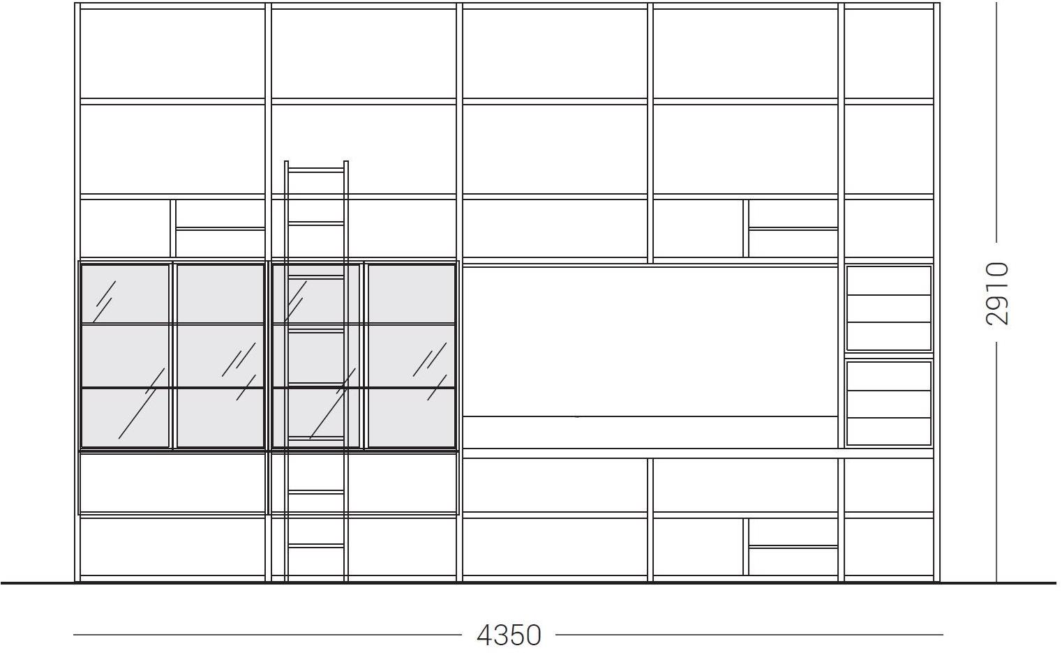 Dall'Agnese Открытый стеллаж с подставкой под телевизор Slim & speed up sun-id-1438784 - Вид №2
