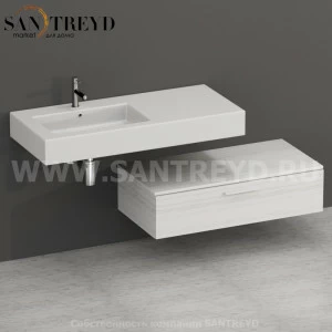 S10024BT Тумба с 1 ящиком 100 см цвет Северное Дерево светлое ARREDO WOOD Италия