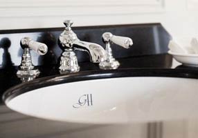 Gentry Home Таз большой белый Victorian Розовое золото GH100507 - Вид №1