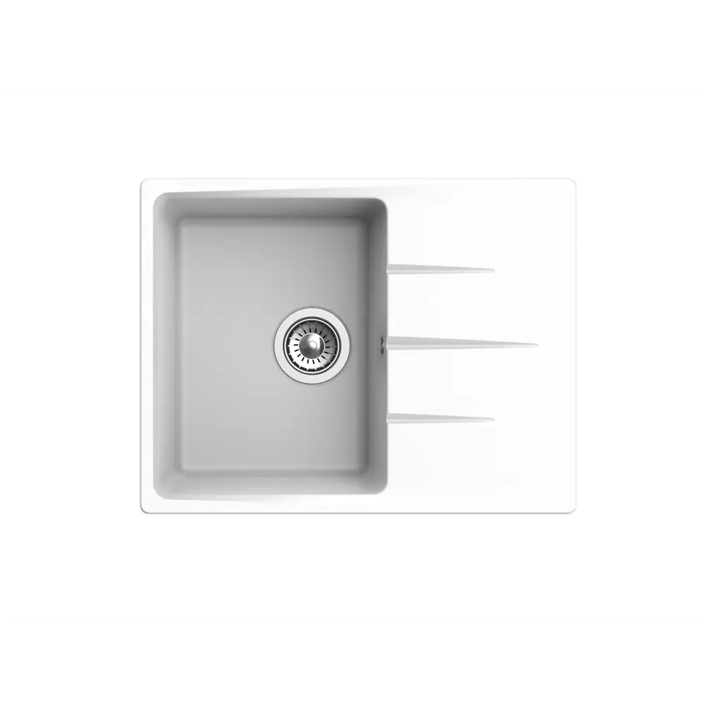 Кухонная мойка DELINIA с крылом 64×48,8 см из кварцевого композита 87806498 Мойка врезная STLM-0887535 - Вид №3